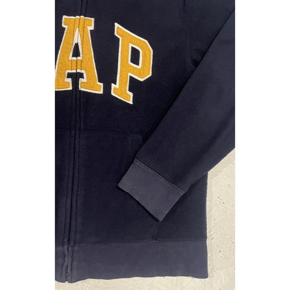 Gap Fleece‎ Sweater Boys XL Full Zip Hooded Jacket Long Sleeve Hoodie Blue